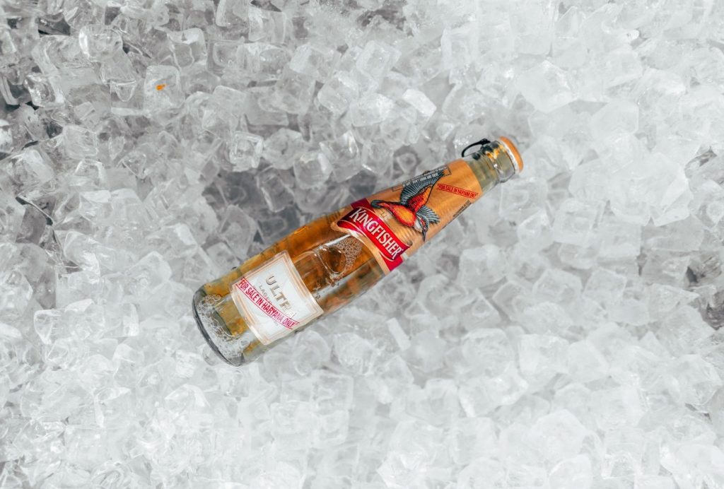 Drink laid on ice