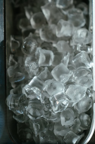 An image of ice in a container