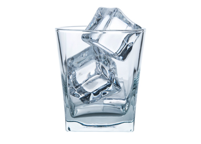 An image of ice cubes in a glass