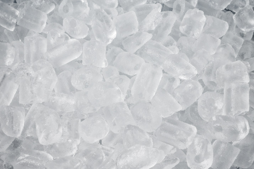 a pile of nugget ice cubes