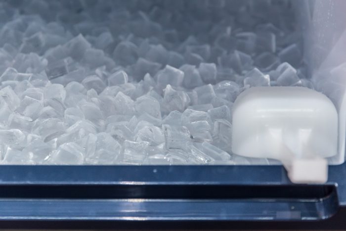 ice cubes in an ice machine