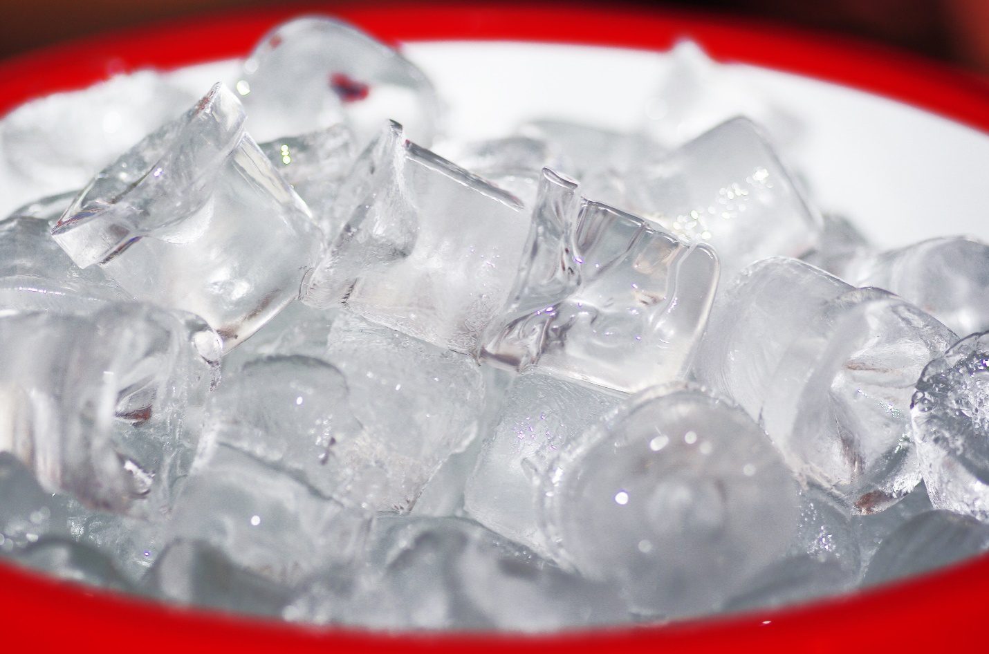 an image of ice cubes from an ice machine placed in a bowl