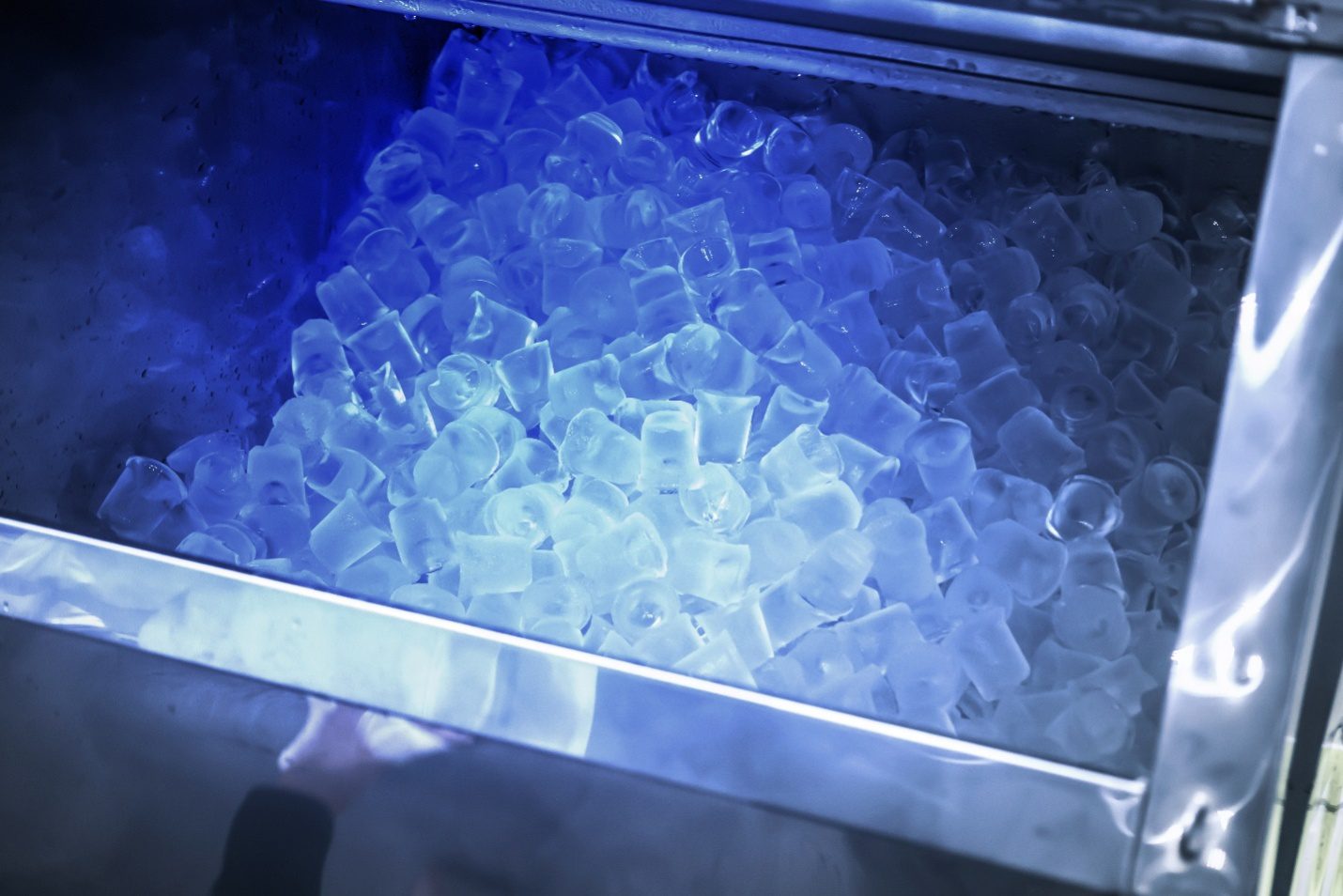 an image of ice cubes in an ice machine
