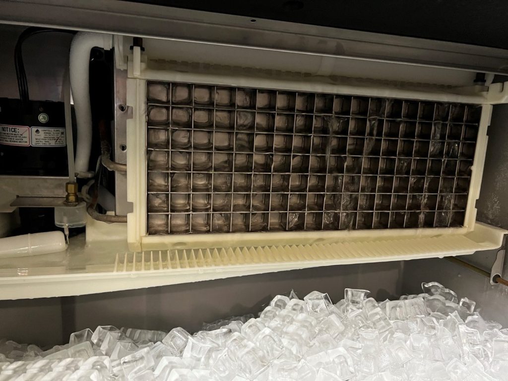 a close-up of an energy-efficient ice machine