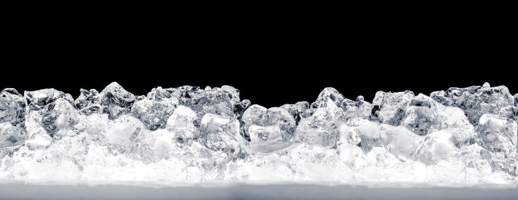 clear ice with a plain background